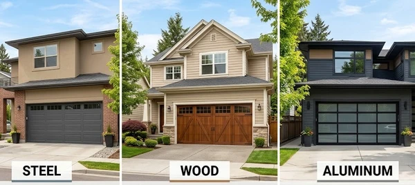 Steel vs Wood vs Aluminum Garage Doors: Pros, Cons, and Prices