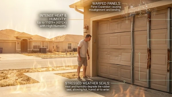 How Heat and Humidity Affect Your Garage Door in Summer