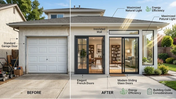 How to Convert Your Garage Into a Living Space: Door Options