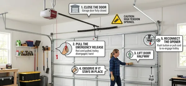 How to Balance a Garage Door: The Disconnect Test Explained