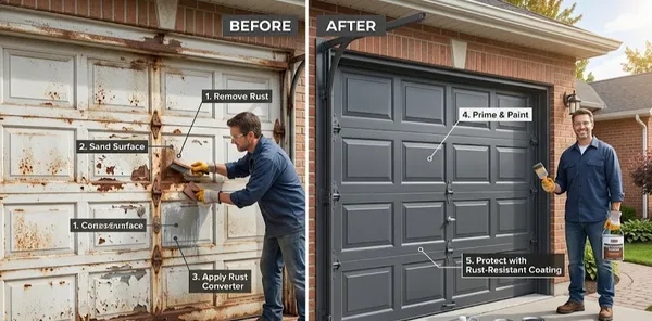 Garage Door Rust Removal and Prevention: Complete Guide