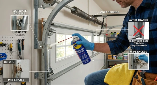Garage Door Squeaking: Best Lubricants and How to Apply Them