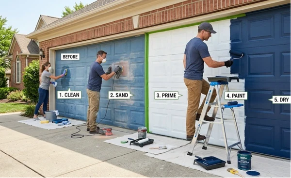 How to Paint a Garage Door: Best Paint, Prep, and Techniques